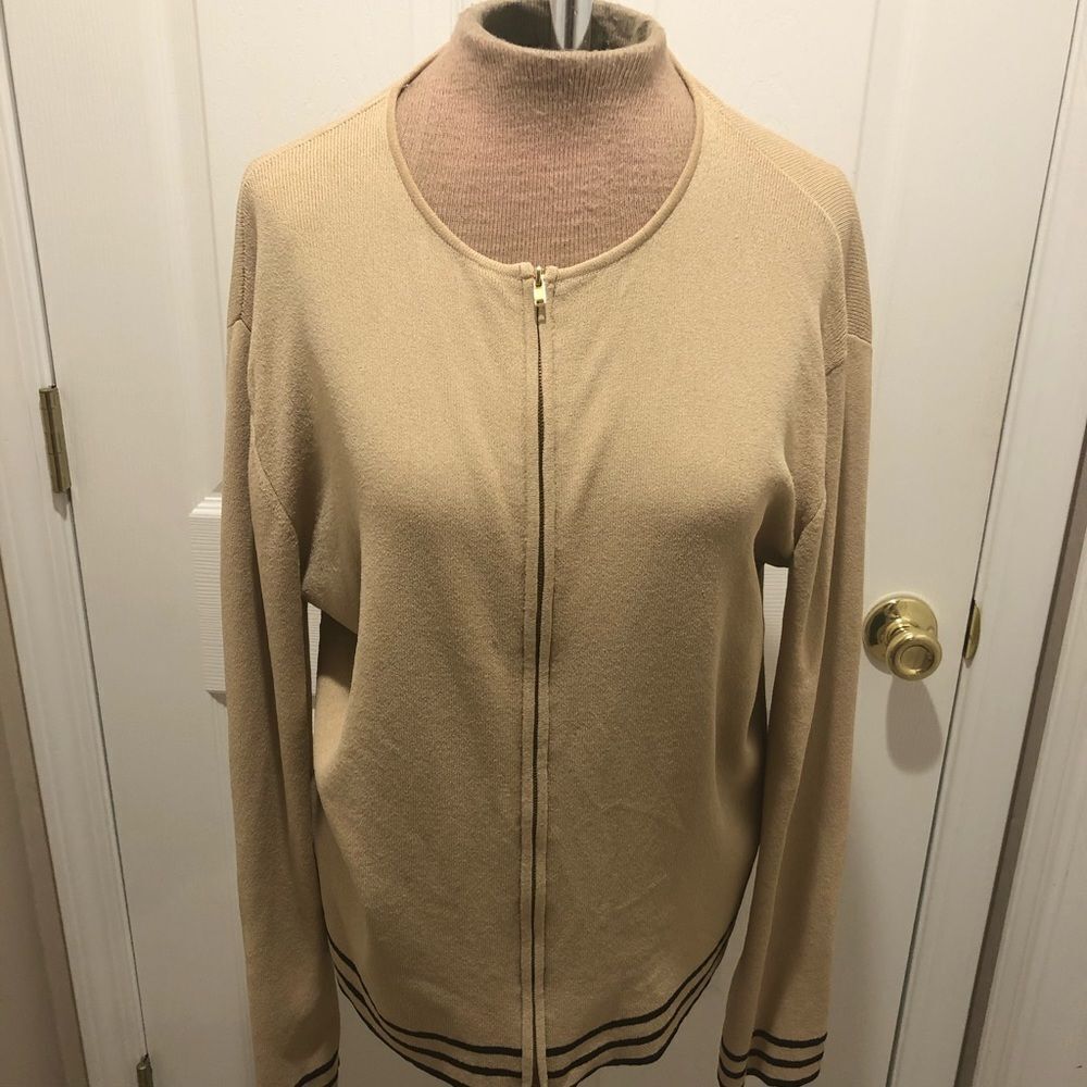 JONES NEW YORK zip front cardigan sweater